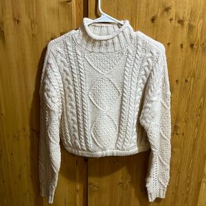 Cable cropped sweater